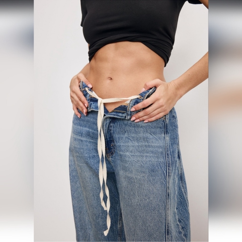 NWT Good American Good Extreme Barrel Jeans sz 6/28 Wide Leg High Rise Baggy - Picture 5 of 16
